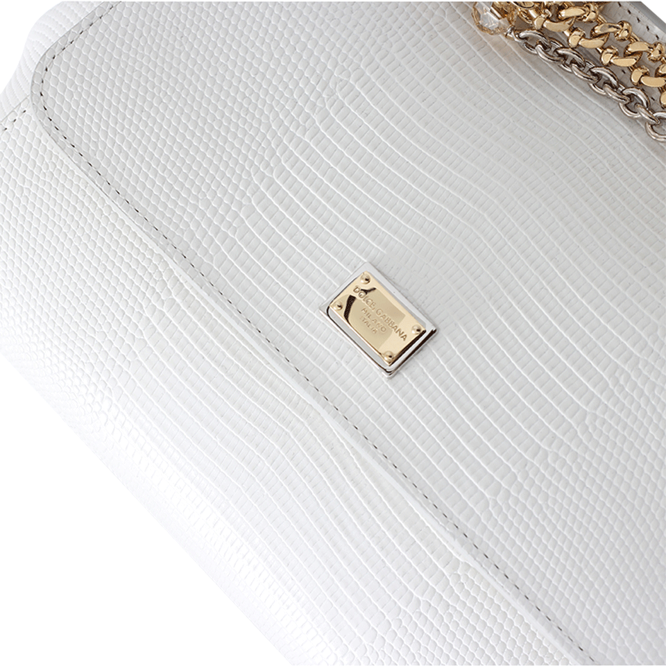 DOLCE & GABBANA-Miss Sicily Jewel Chain Bag-BIANCO