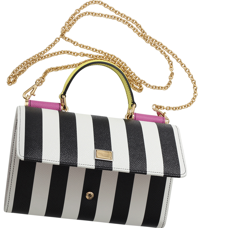 DOLCE & GABBANA-Miss Sicily Crossbody-BLK/WHT