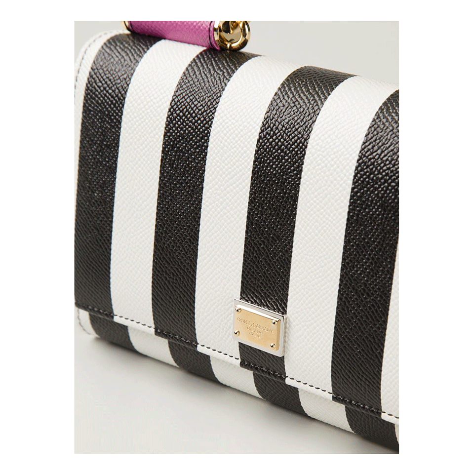 DOLCE & GABBANA-Miss Sicily Crossbody-BLK/WHT