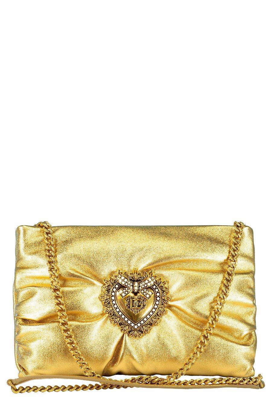 DOLCE & GABBANA-Small Devotion Bag - Gold-GOLD