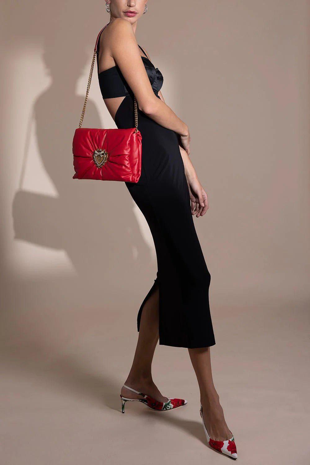 DOLCE & GABBANA-Medium Devotion Bag - Intense Red-INTNSRED