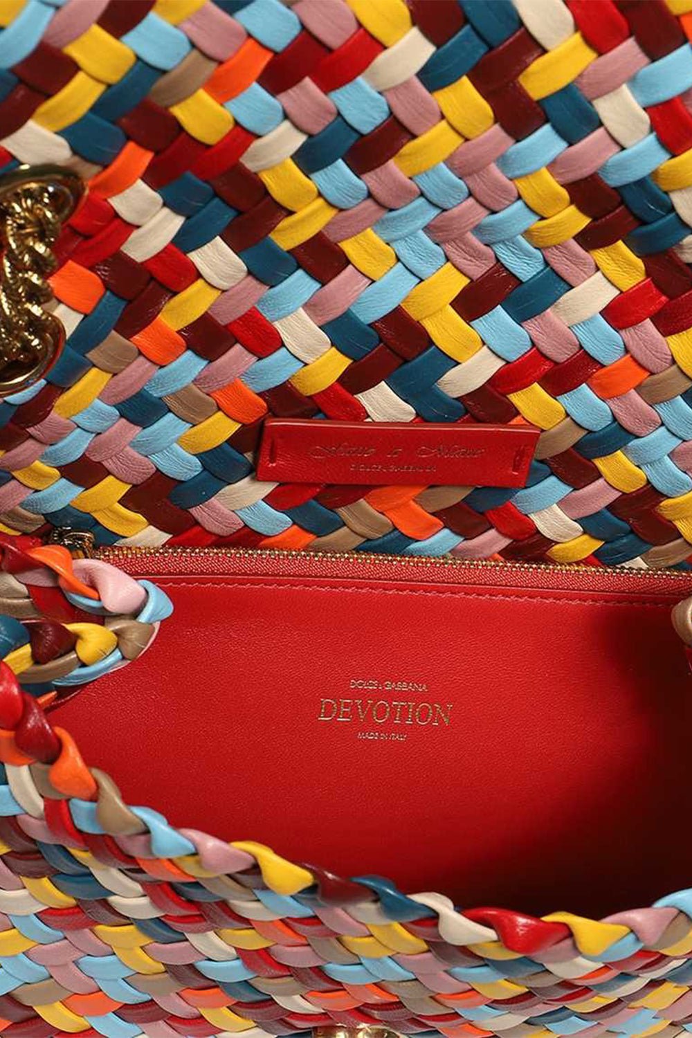 DOLCE & GABBANA-Woven Devotion Bag-MULTI