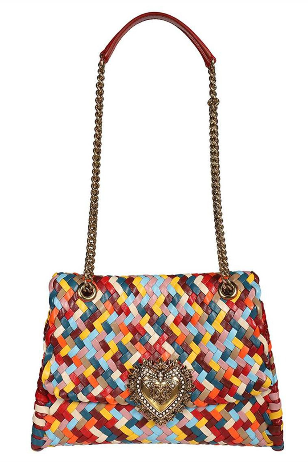 DOLCE & GABBANA-Woven Devotion Bag-MULTI