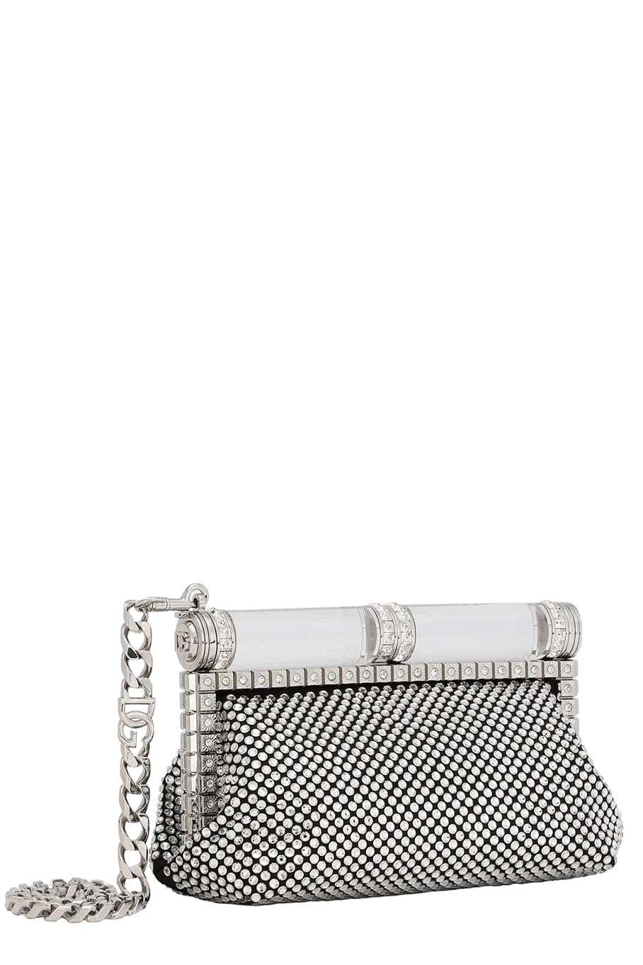 DOLCE & GABBANA-Small Crystal Shoulder Bag-NERO/CRY