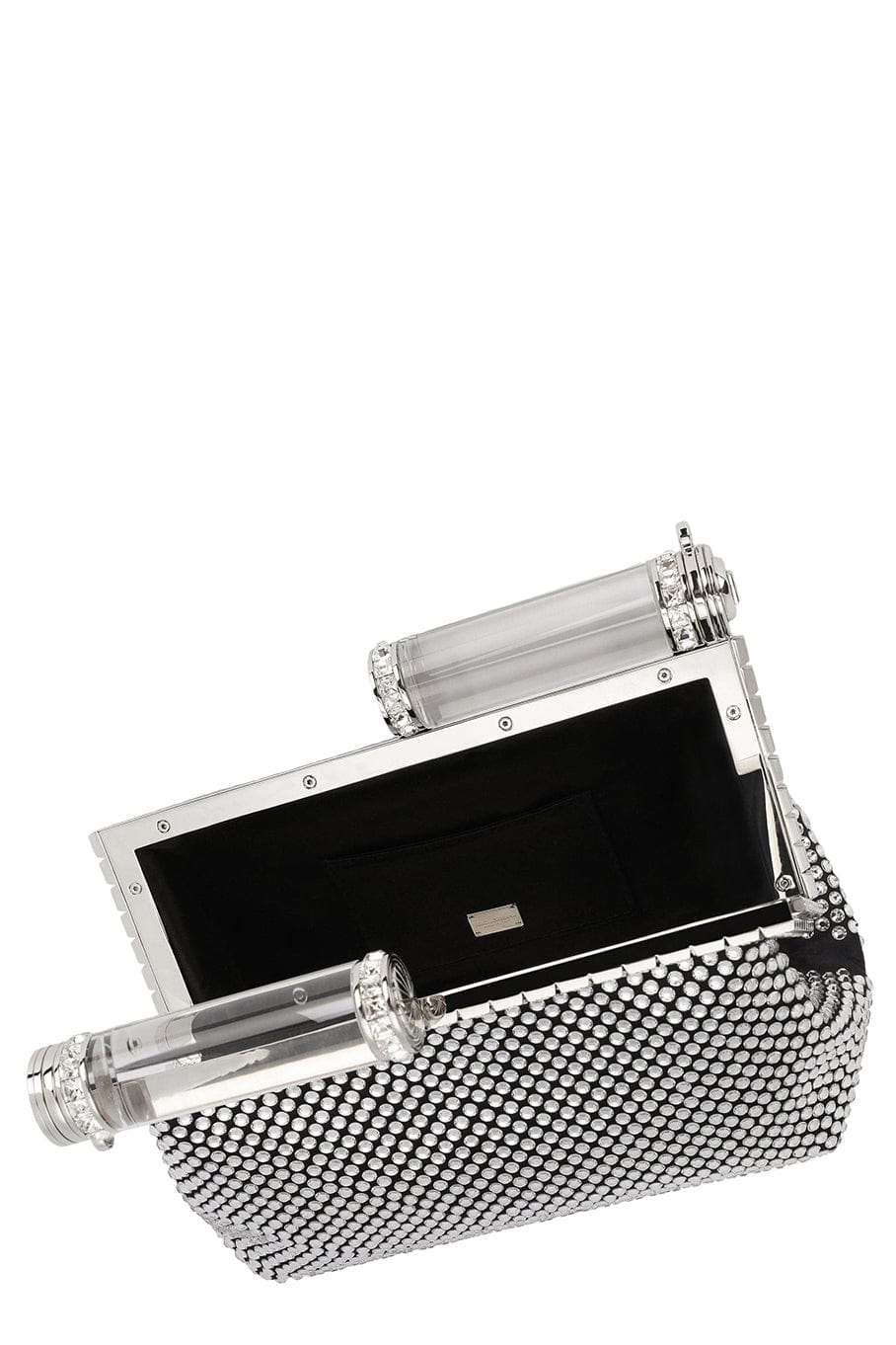 DOLCE & GABBANA-Small Crystal Shoulder Bag-NERO/CRY