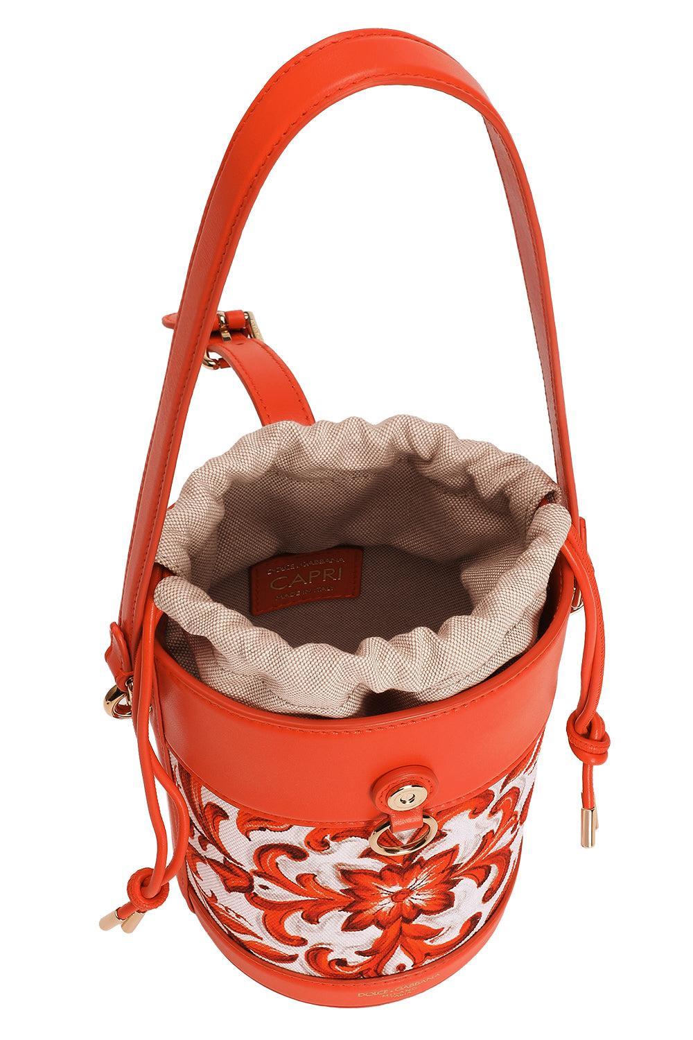 Capri Bucket Bag - Maiolica Orange-ORANGE-HANDBAGSHOULDER-DOLCE & GABBANA