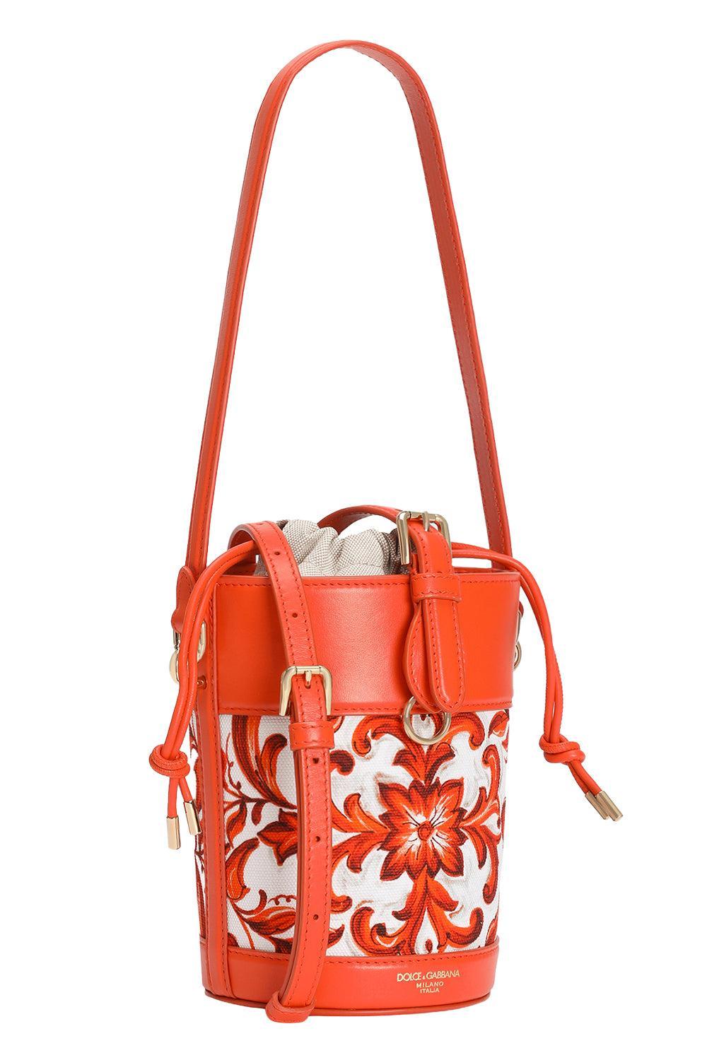 Capri Bucket Bag - Maiolica Orange-ORANGE-HANDBAGSHOULDER-DOLCE & GABBANA