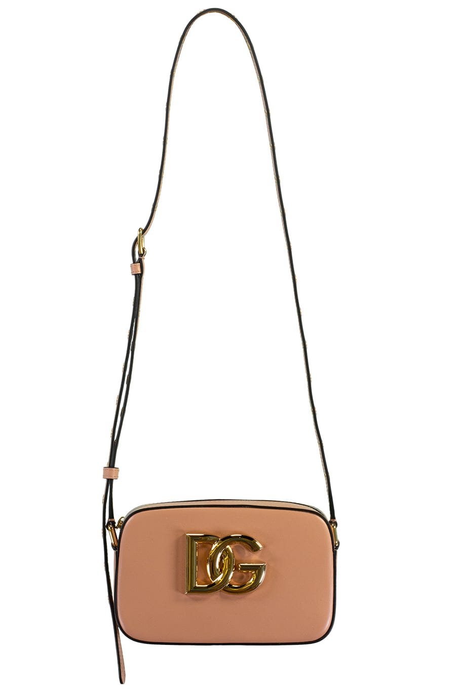 DOLCE & GABBANA-3.5 Leather Crossbody Bag - Antique Pink-PINK