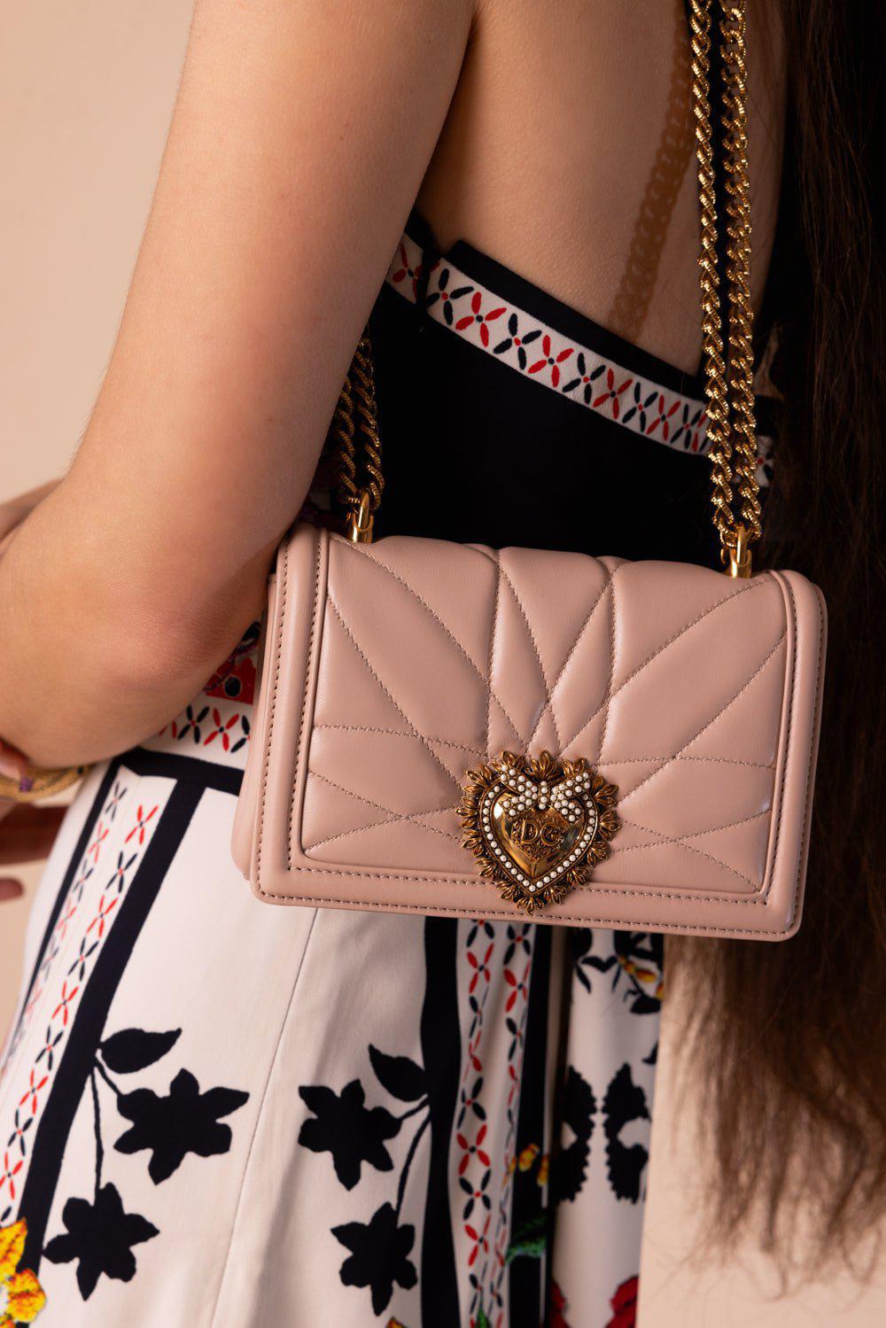 DOLCE & GABBANA-Small Devotion Bag - Pink-PINK