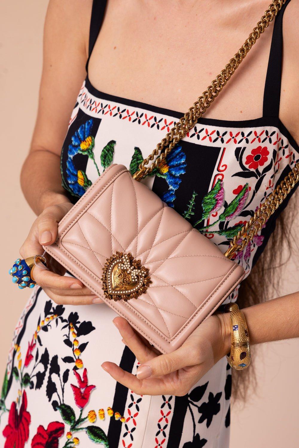 DOLCE & GABBANA-Small Devotion Bag - Pink-PINK