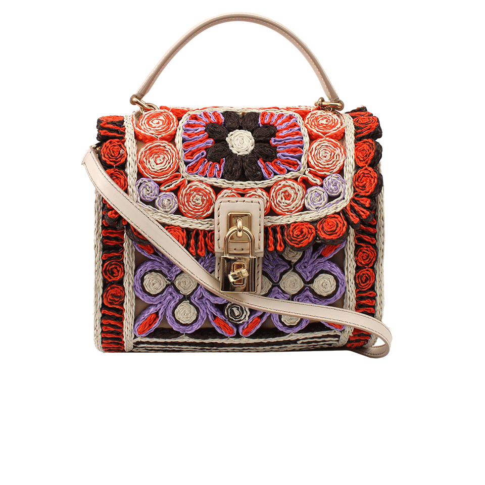 DOLCE & GABBANA-Multi-Colored Front Flap Bag-PRPL/ORG
