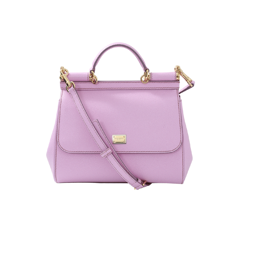 DOLCE & GABBANA-Dauphine Print Medium Sicily Bag-ROSA