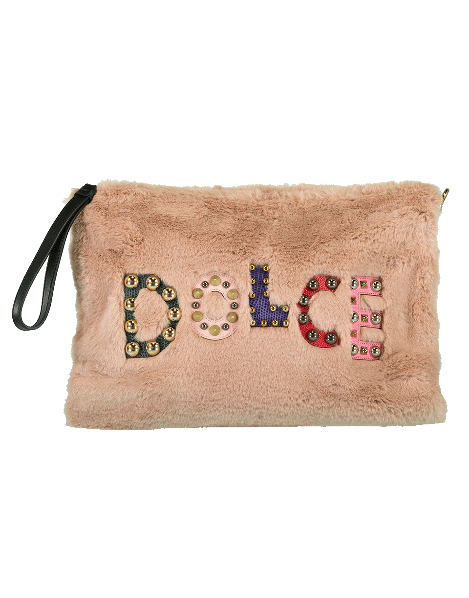 DOLCE & GABBANA-Fur Dolce Logo Crossbody-ROSA