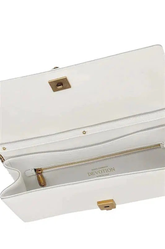 DOLCE & GABBANA-Devotion Baguette Bag-WHITE