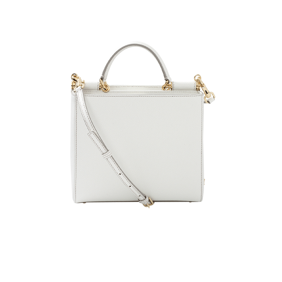 DOLCE & GABBANA-Small Sicily Shopping Bag-BIANCO