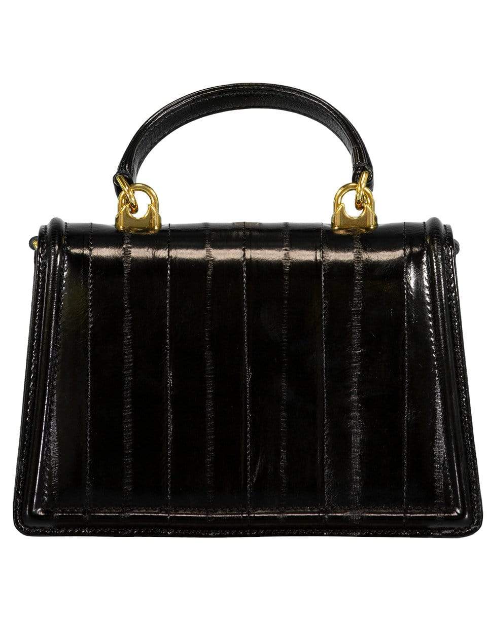 DOLCE & GABBANA-Black Mini Devotion Top Handle-BLACK