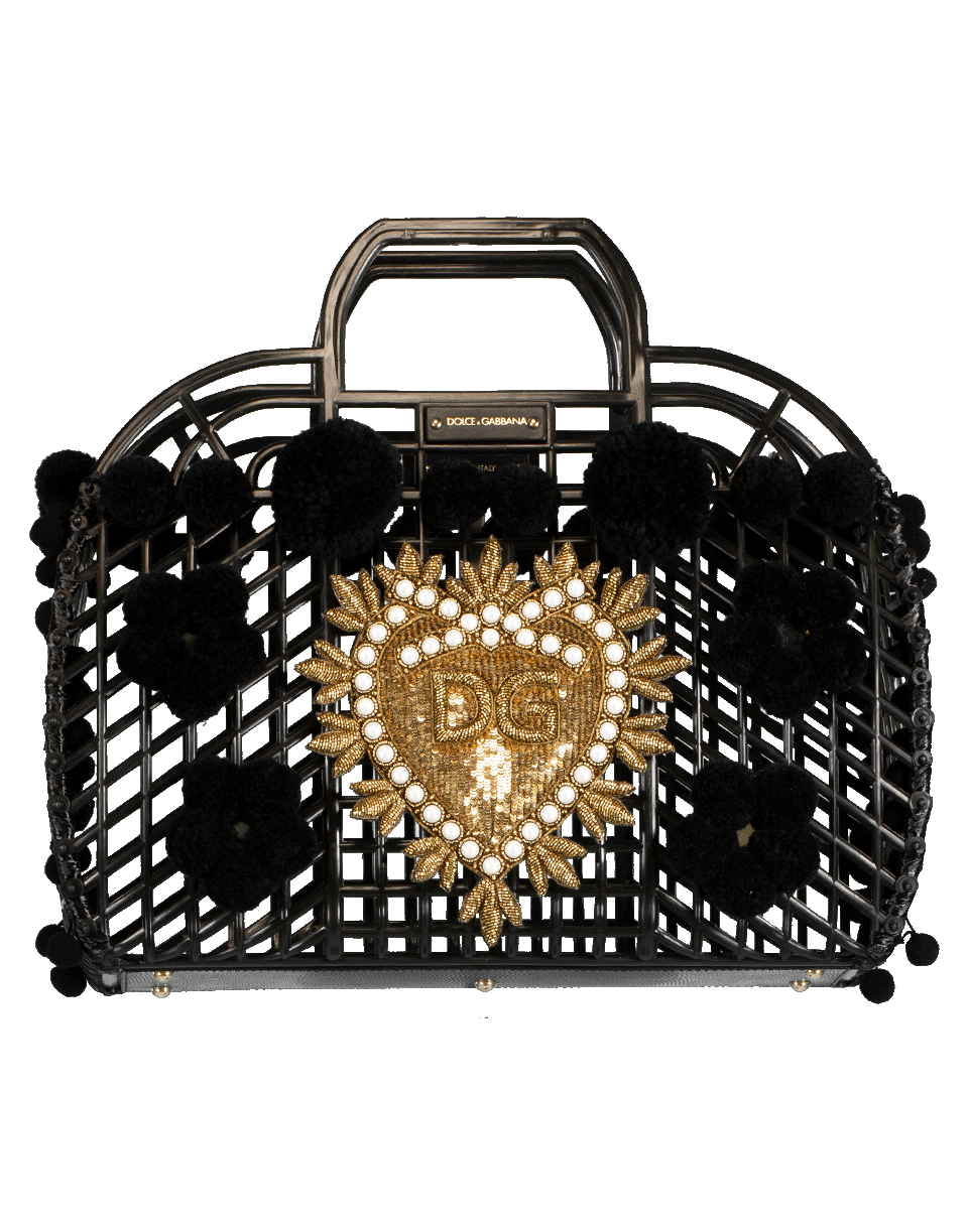 DOLCE & GABBANA-Kendra Basket Bag-BLACK
