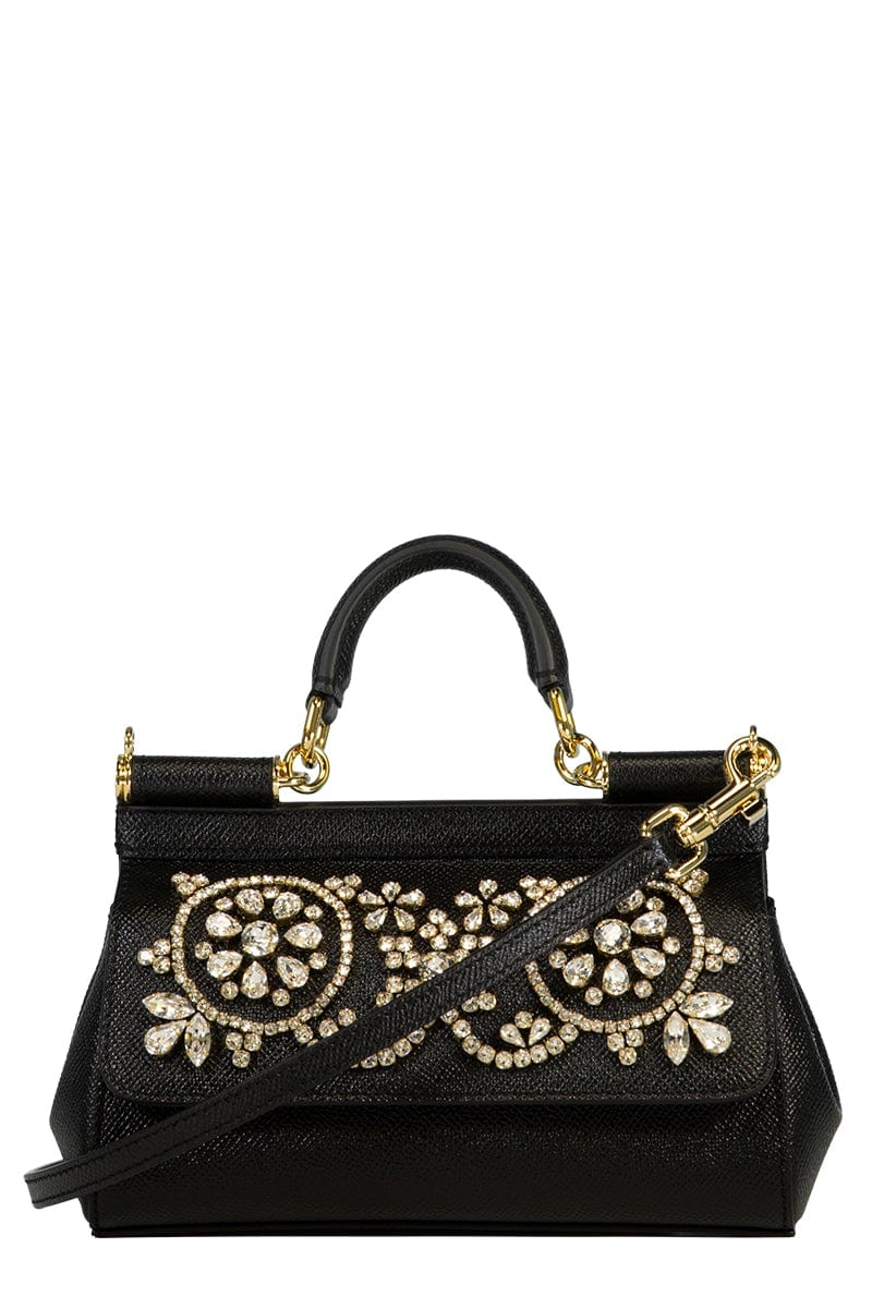 DOLCE & GABBANA-New Small Sicily Handbag - Black-BLACK