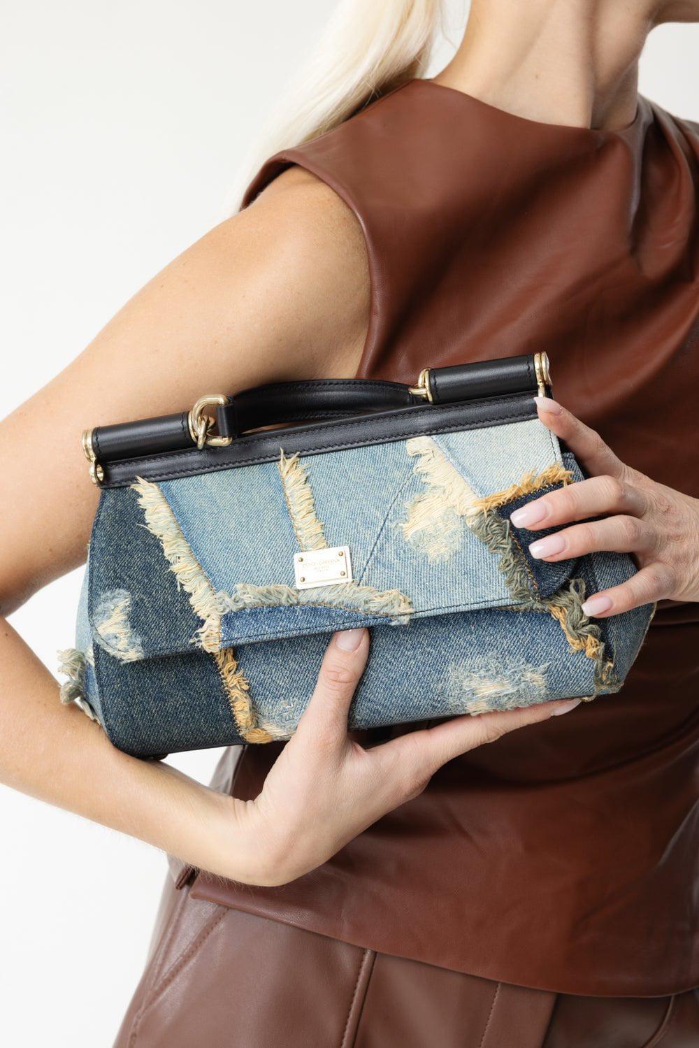 Elongated Sicily Bag - Patchwork Denim | DOLCE & GABBANA – Marissa