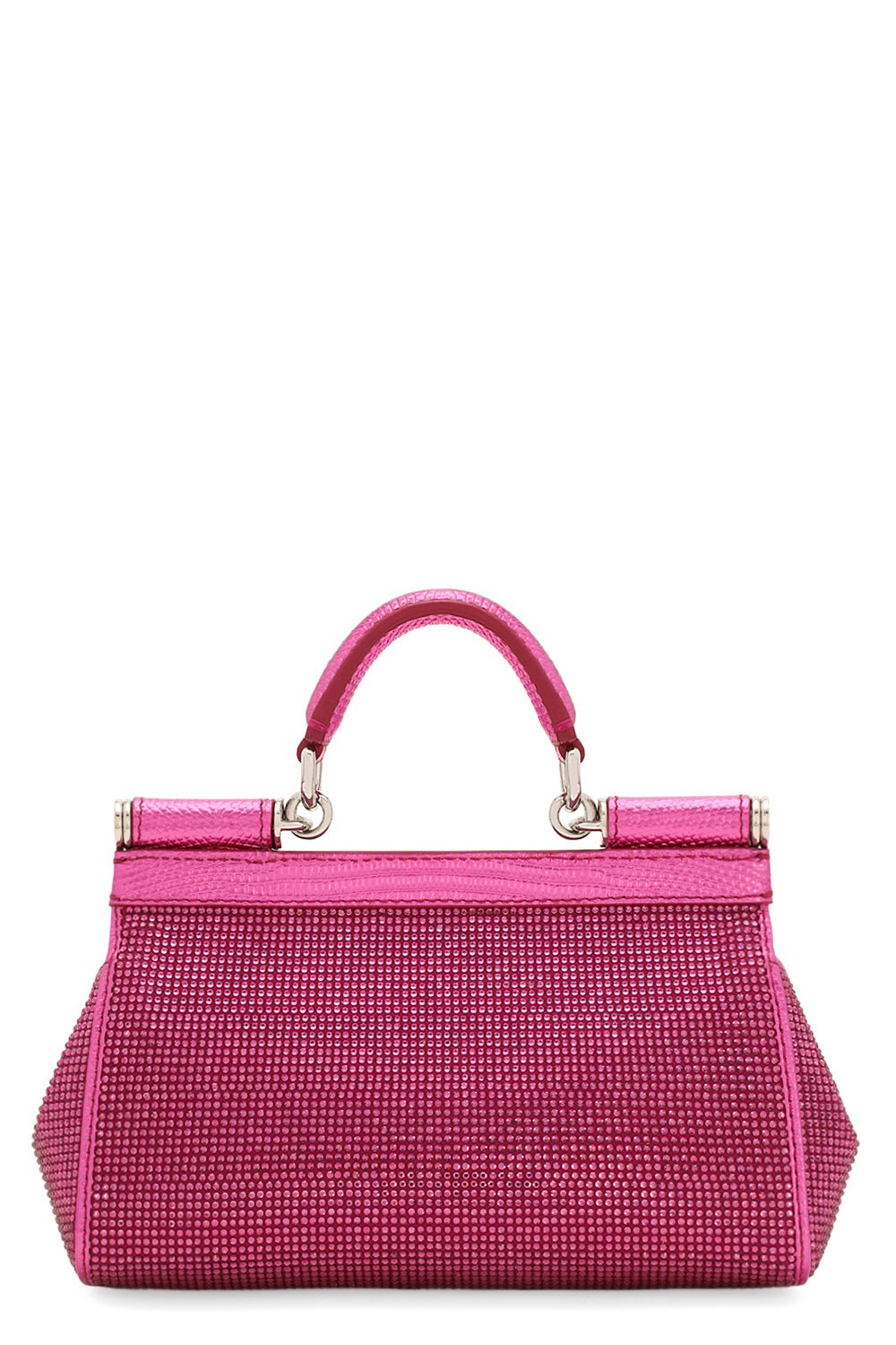 DOLCE & GABBANA-Small Sicily Bag - Fuchsia Crystal-BOUGN/FX
