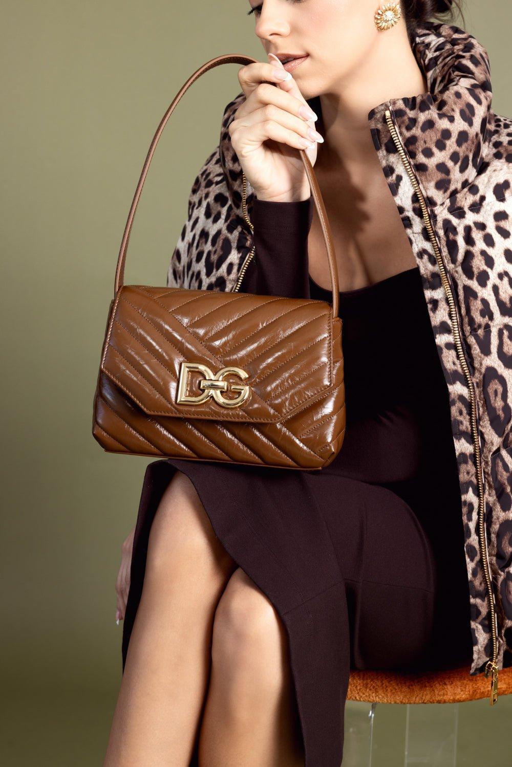 DOLCE & GABBANA-Lop Shoulder Bag-CAMMELLO