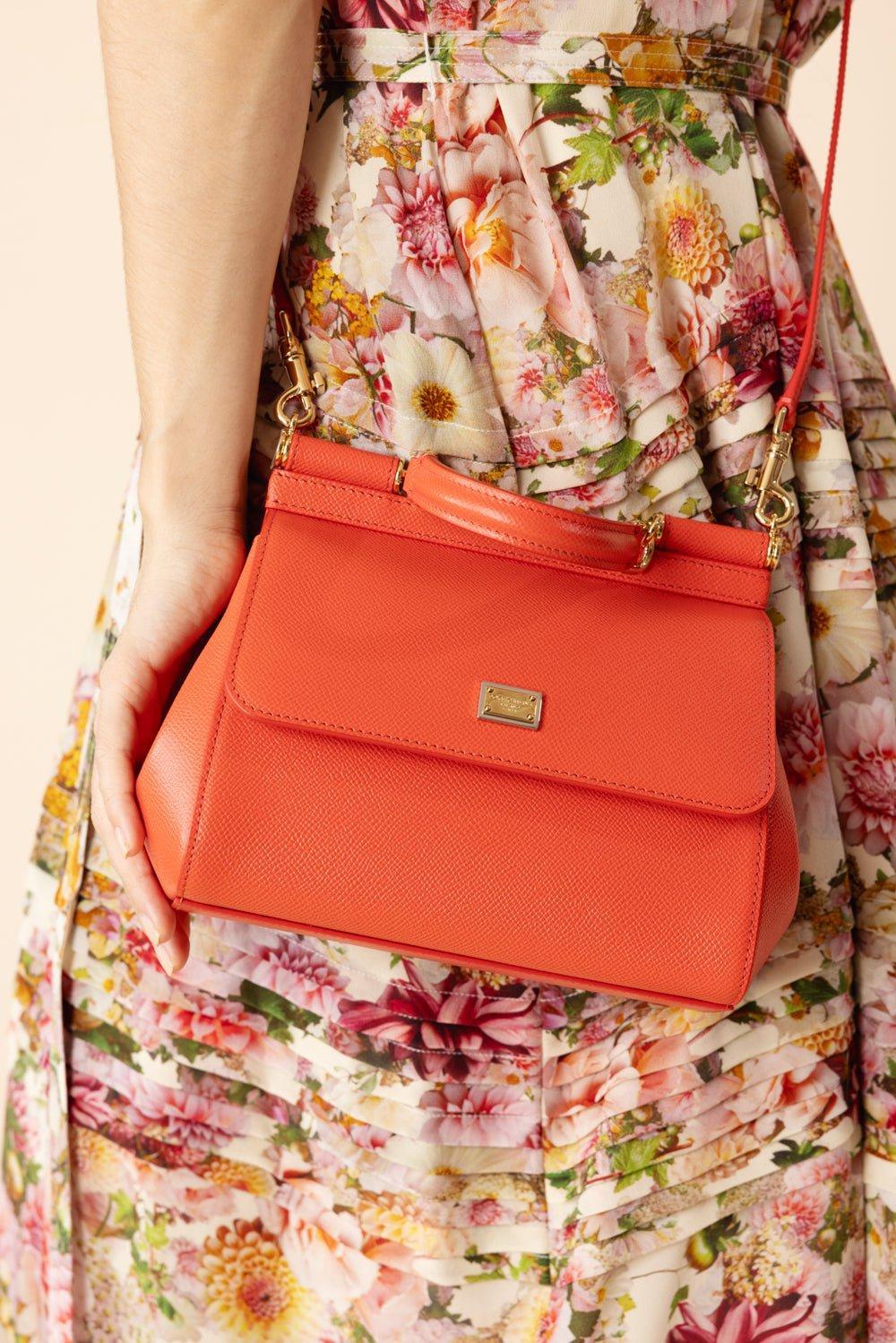 DOLCE & GABBANA-Medium Sicily Bag - Coral-CORAL