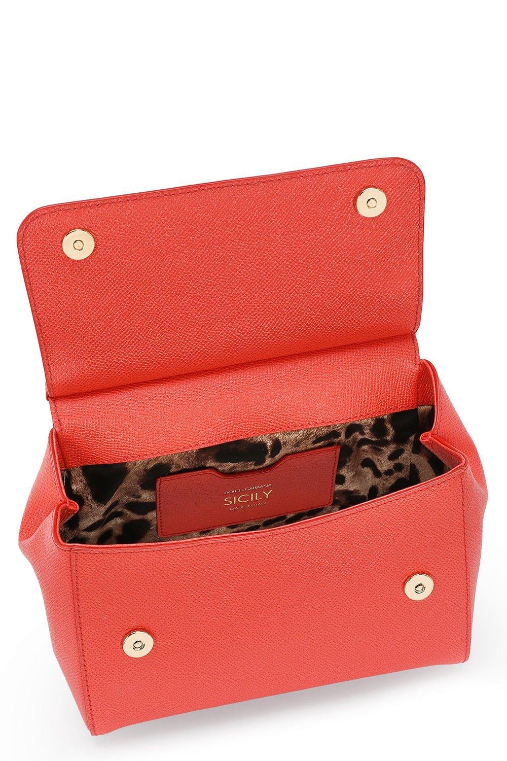 DOLCE & GABBANA-Medium Sicily Bag - Coral-CORAL