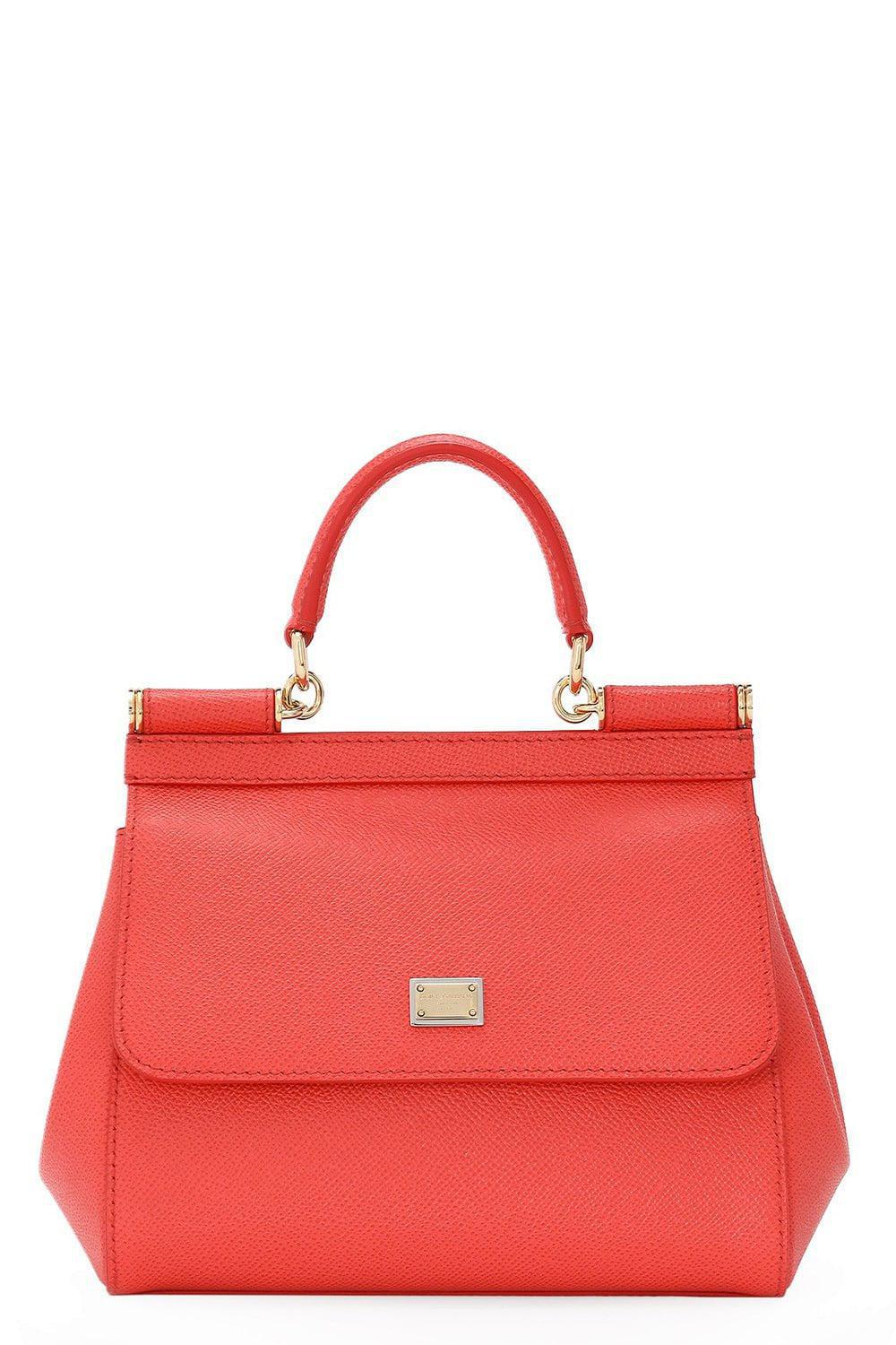 DOLCE & GABBANA-Medium Sicily Bag - Coral-CORAL