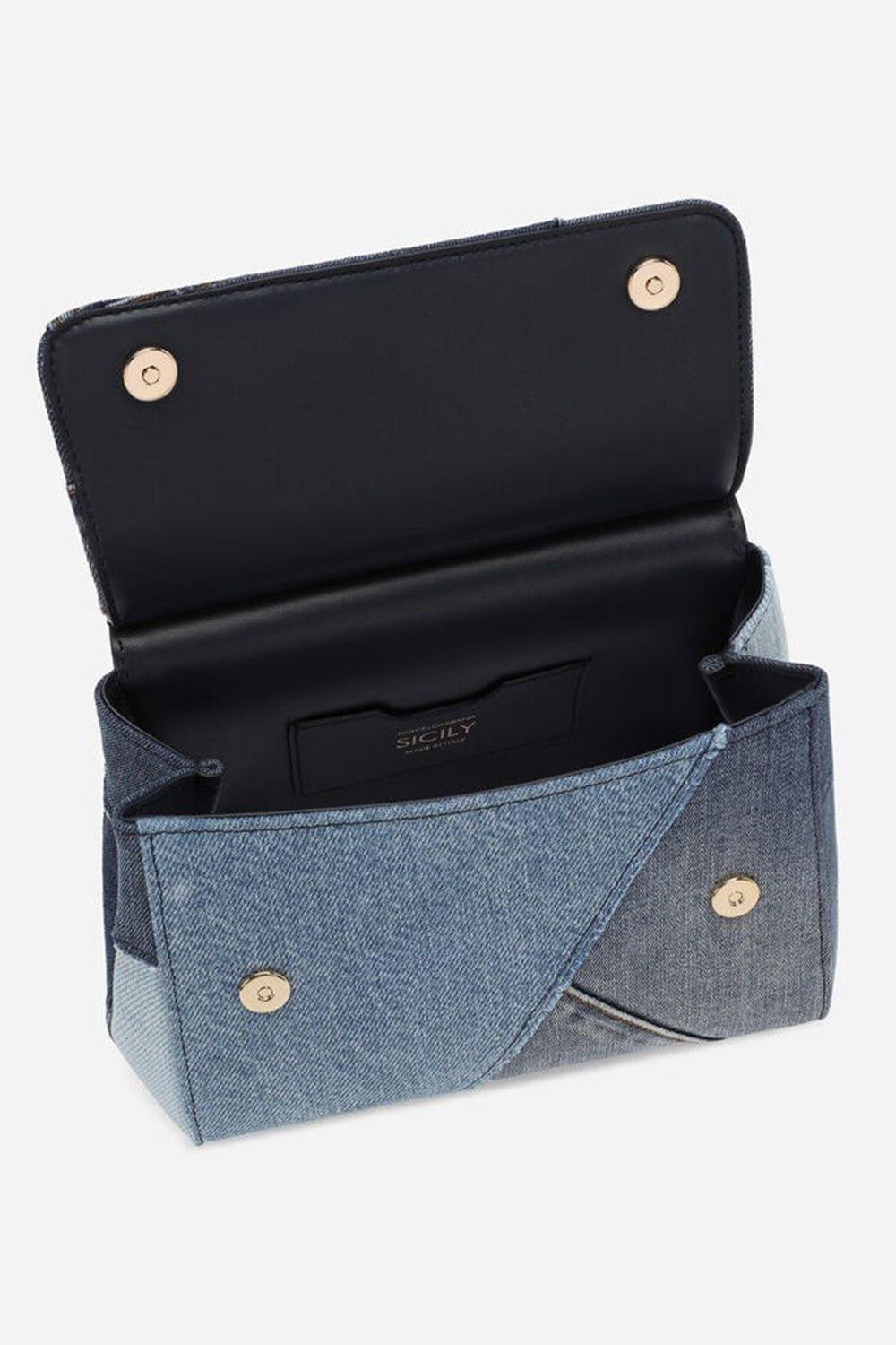 DOLCE & GABBANA-Medium Sicily Bag - Denim-DENIM