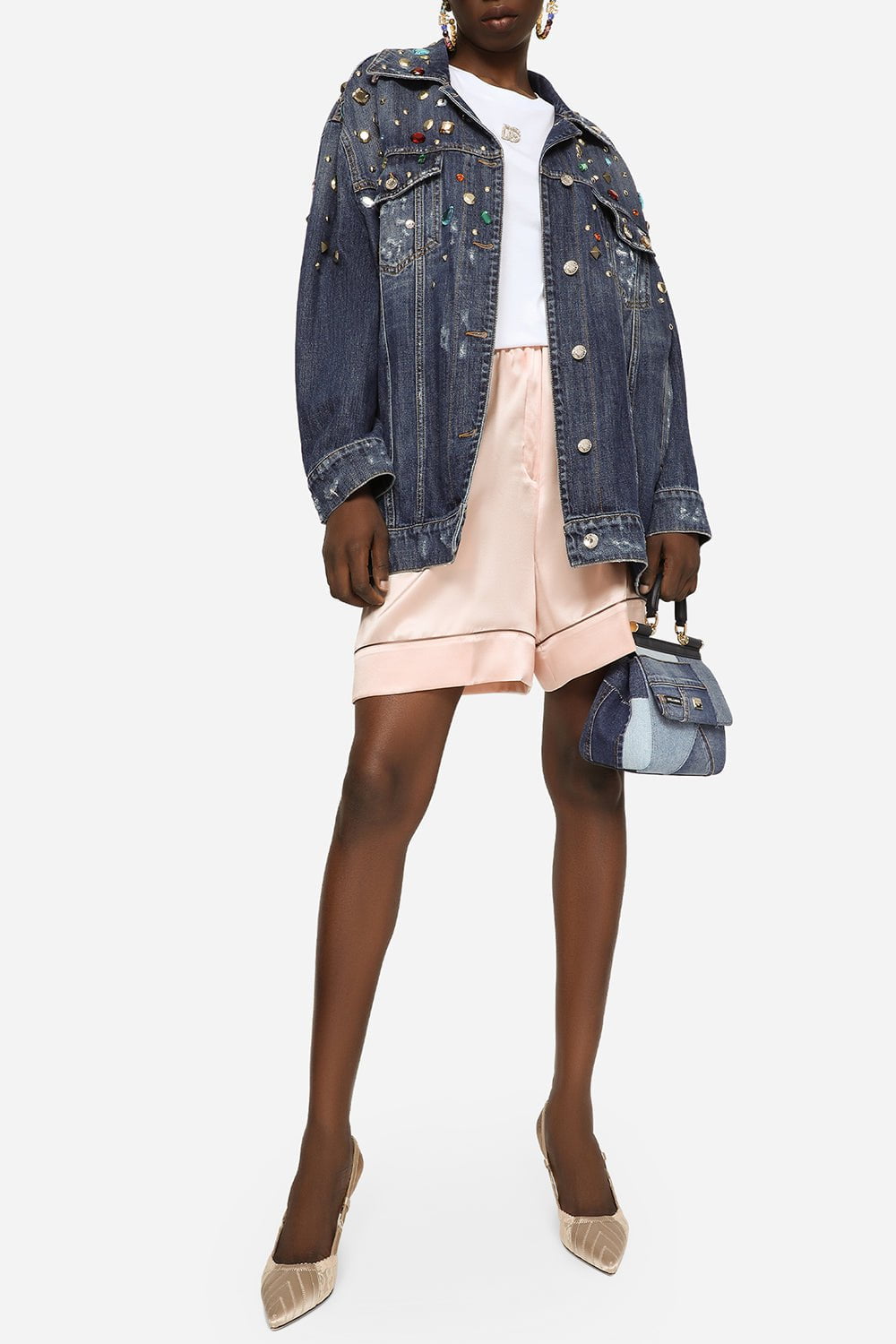 DOLCE & GABBANA-Medium Sicily Bag - Denim-DENIM