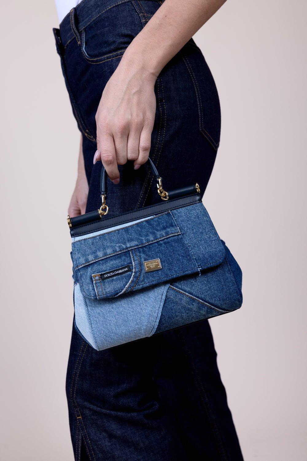 DOLCE & GABBANA-Medium Sicily Bag - Denim-DENIM