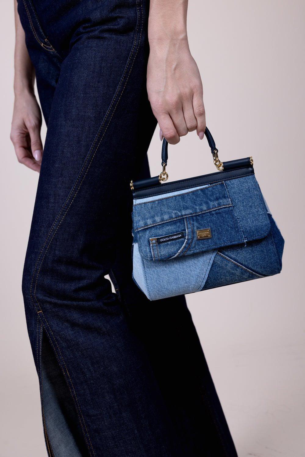 DOLCE & GABBANA-Medium Sicily Bag - Denim-DENIM