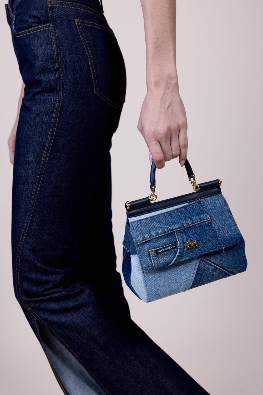DOLCE & GABBANA-Medium Sicily Bag - Denim-DENIM