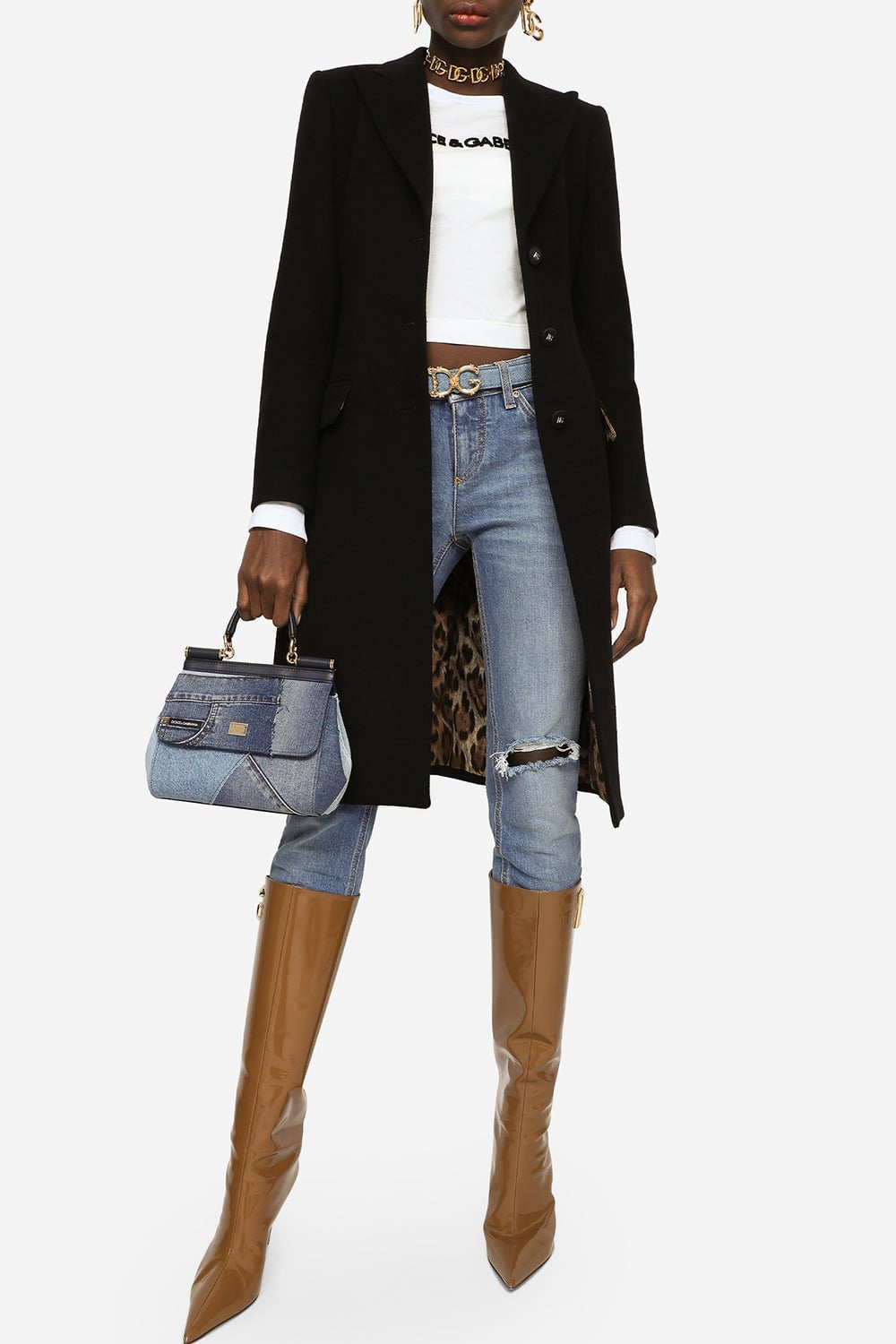 DOLCE & GABBANA-Medium Sicily Bag - Denim-DENIM