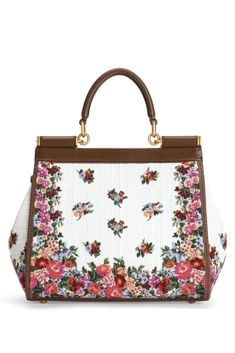 Sicily Medium Edit Bag - Multi Cammello-FLORAL-HANDBAGTOP HANDLE-DOLCE & GABBANA
