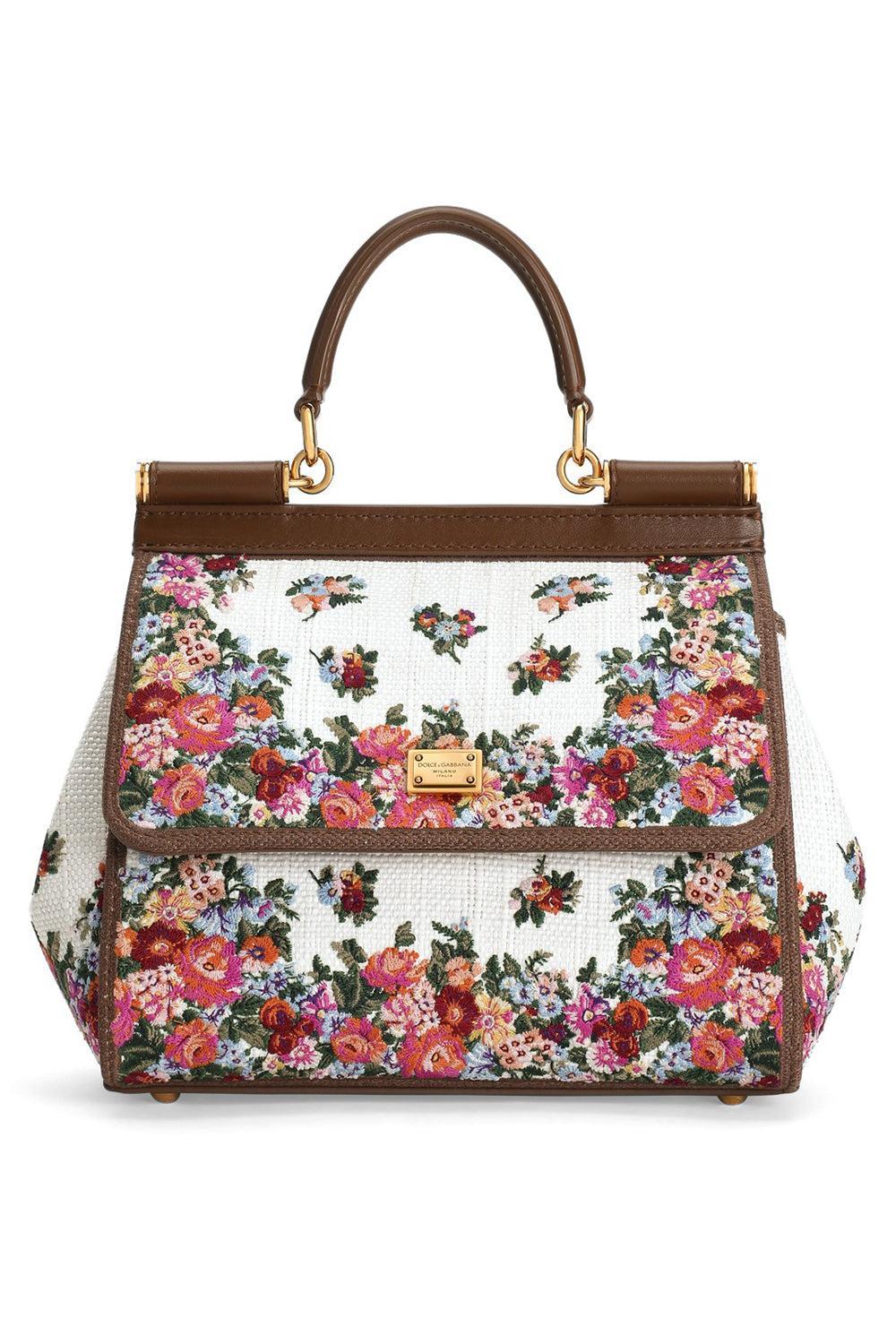 Sicily Medium Edit Bag - Multi Cammello-FLORAL-HANDBAGTOP HANDLE-DOLCE & GABBANA