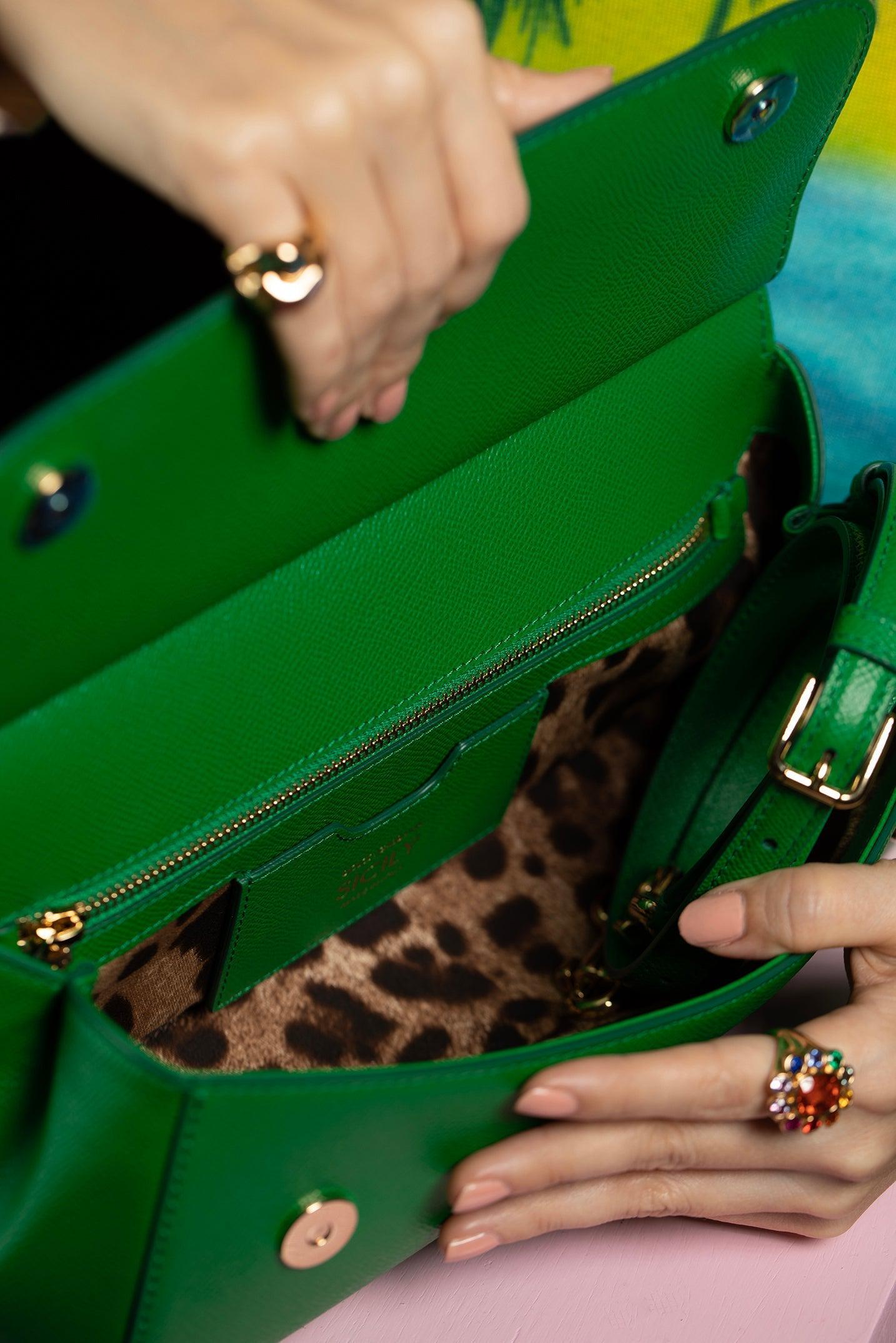 DOLCE & GABBANA-Medium Sicily Bag-GREEN