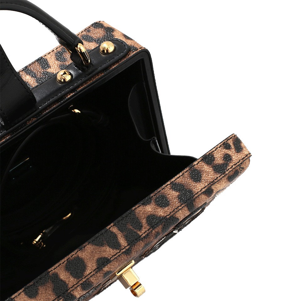 DOLCE & GABBANA-Leopard Leather Box Bag-LEOPARD