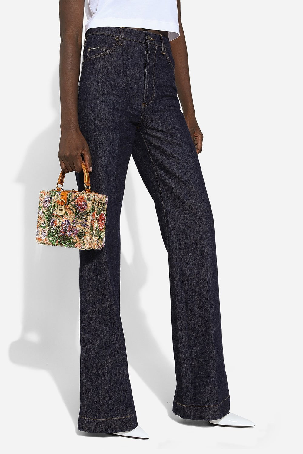 Dolce & Gabbana ビスチェ マルチカラーのウィメンズ ビスチェトップス ウール チョーク