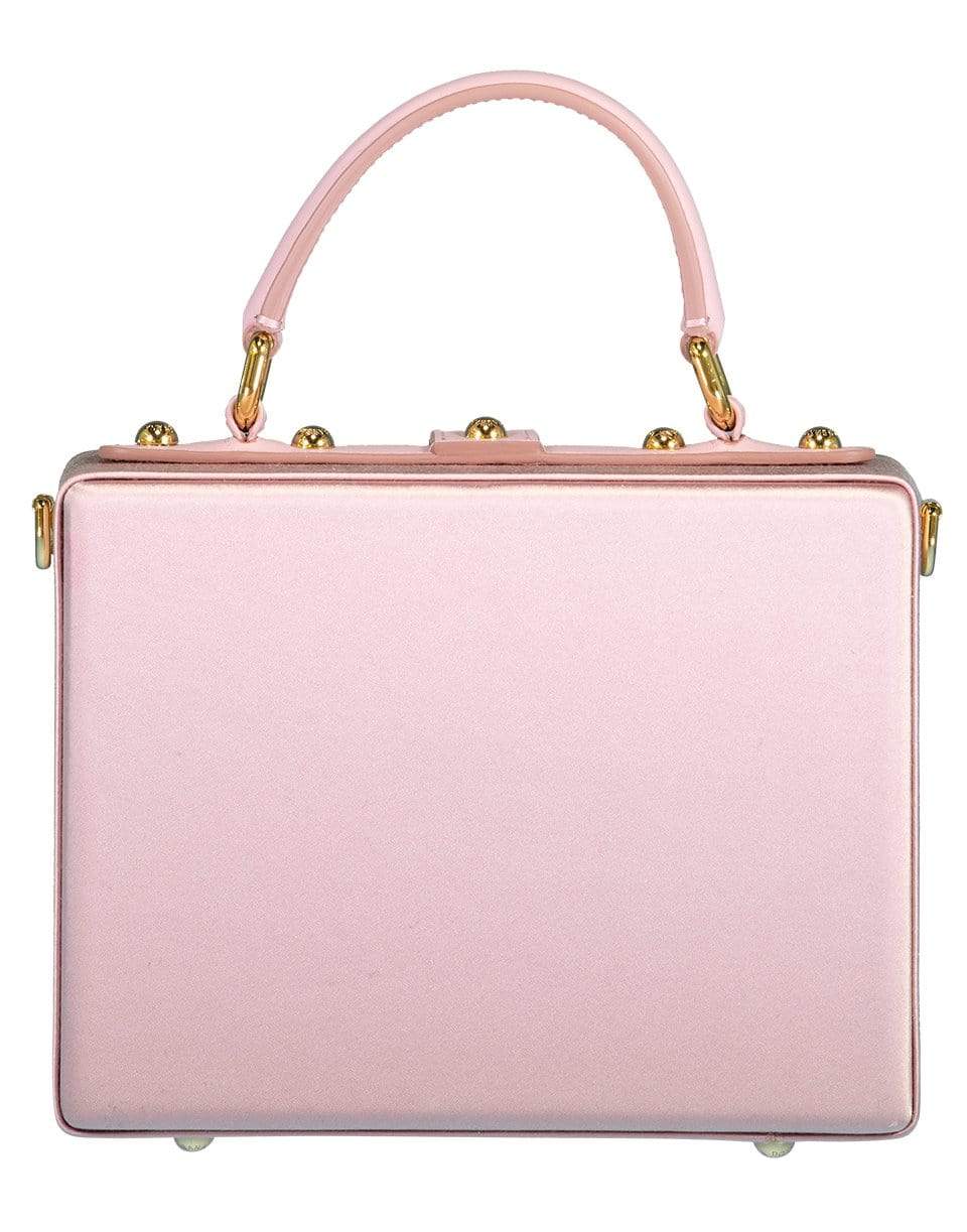 DOLCE & GABBANA-Bejeweled Satin Dolce Box Bag-ROSE