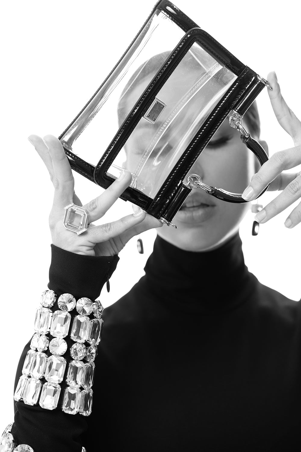 DOLCE & GABBANA-Small Sicily Bag - Black Transparent-TRNSP/BK