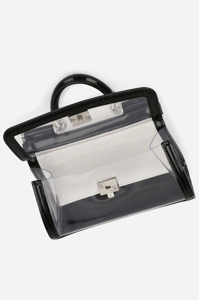 DOLCE & GABBANA-Small Sicily Bag - Black Transparent-TRNSP/BK