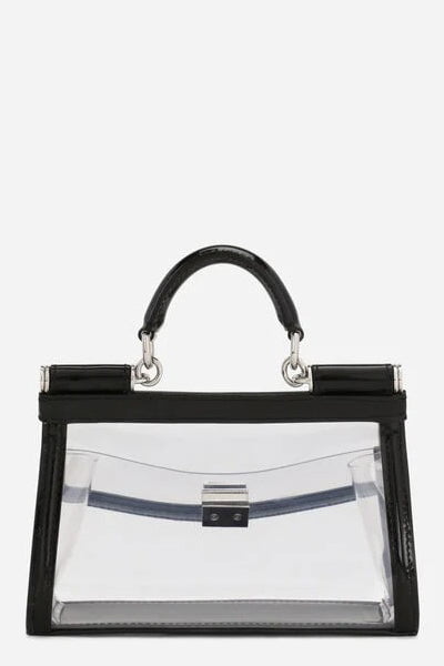 DOLCE & GABBANA-Small Sicily Bag - Black Transparent-TRNSP/BK