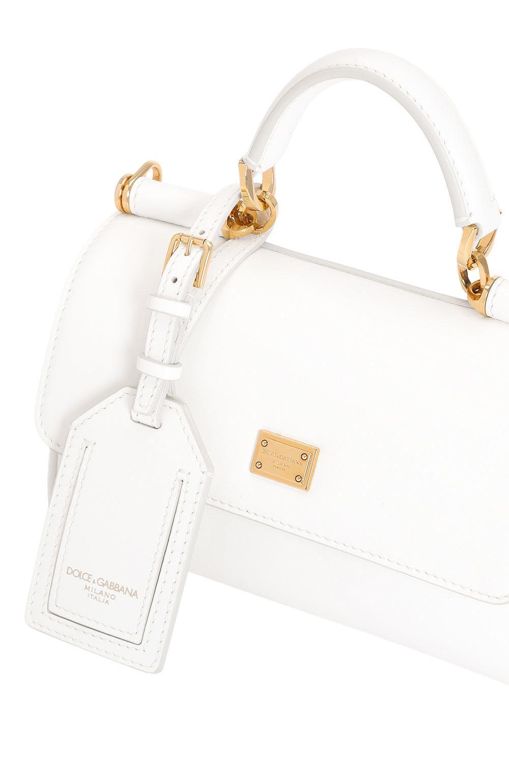 Mini My Sicily Bag - Natural White-WHITE-HANDBAGTOP HANDLE-DOLCE & GABBANA