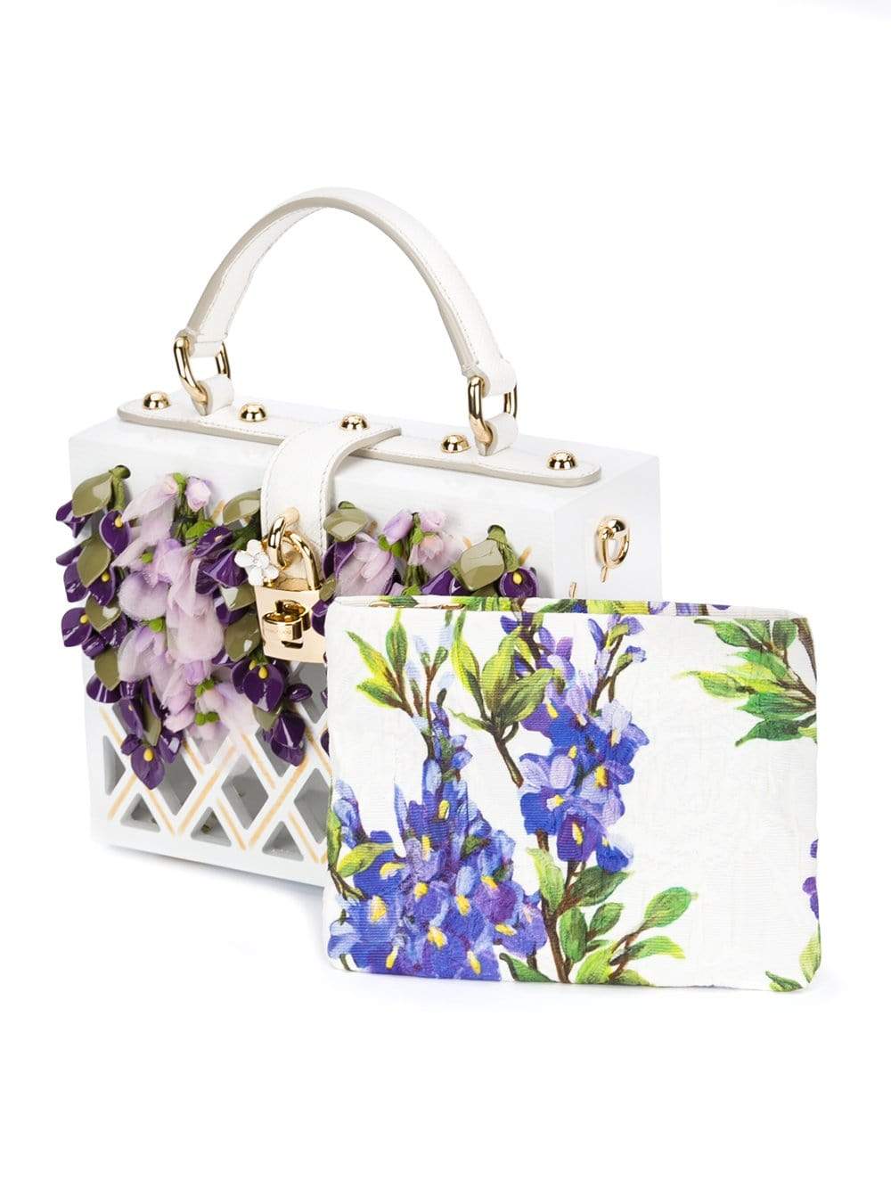 DOLCE & GABBANA-Dolce Box Bag-WHT/PRPL