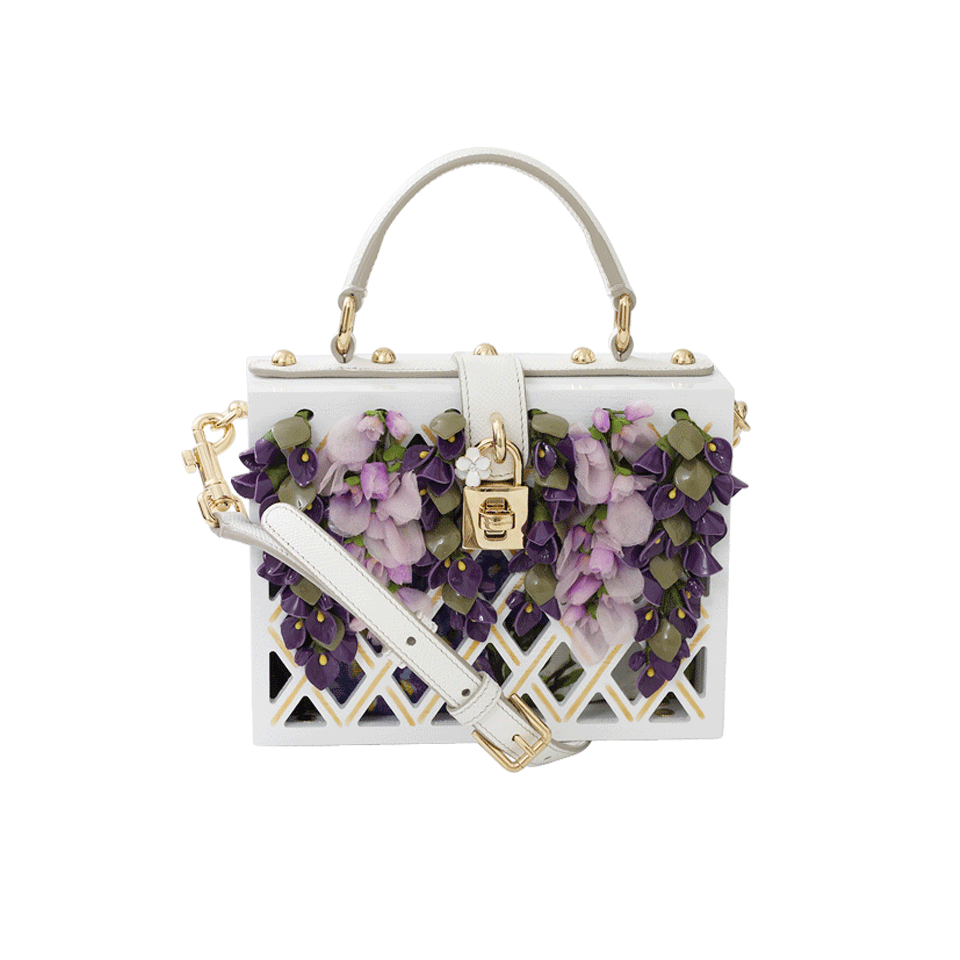 DOLCE & GABBANA-Dolce Box Bag-WHT/PRPL