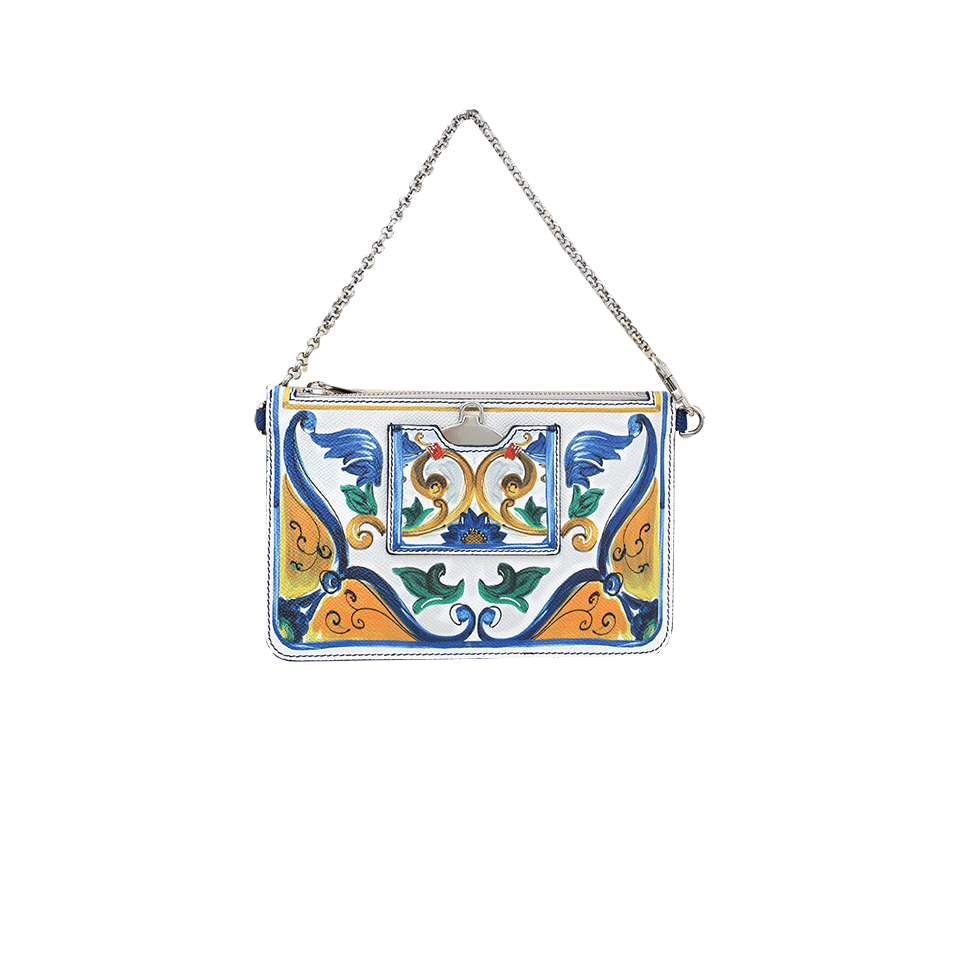 DOLCE & GABBANA-Tile Printed Tote-BLUE