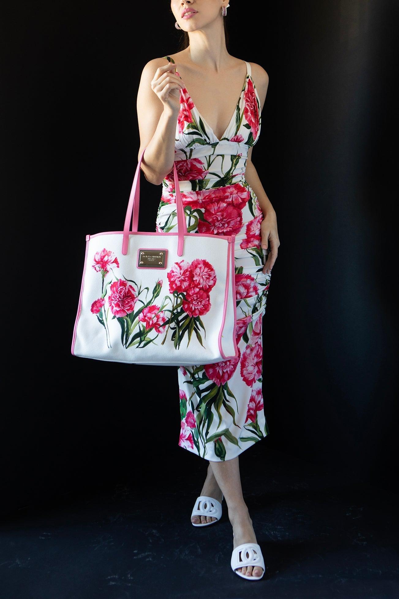 DOLCE & GABBANA-Printed Canvas Tote-HAPPYGRD