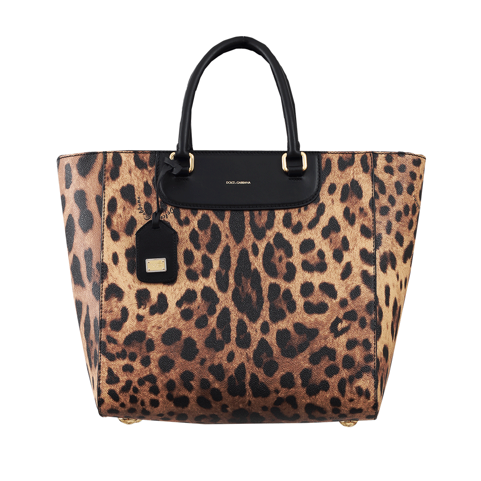 DOLCE & GABBANA-Shopper Tote-NAT/BLK