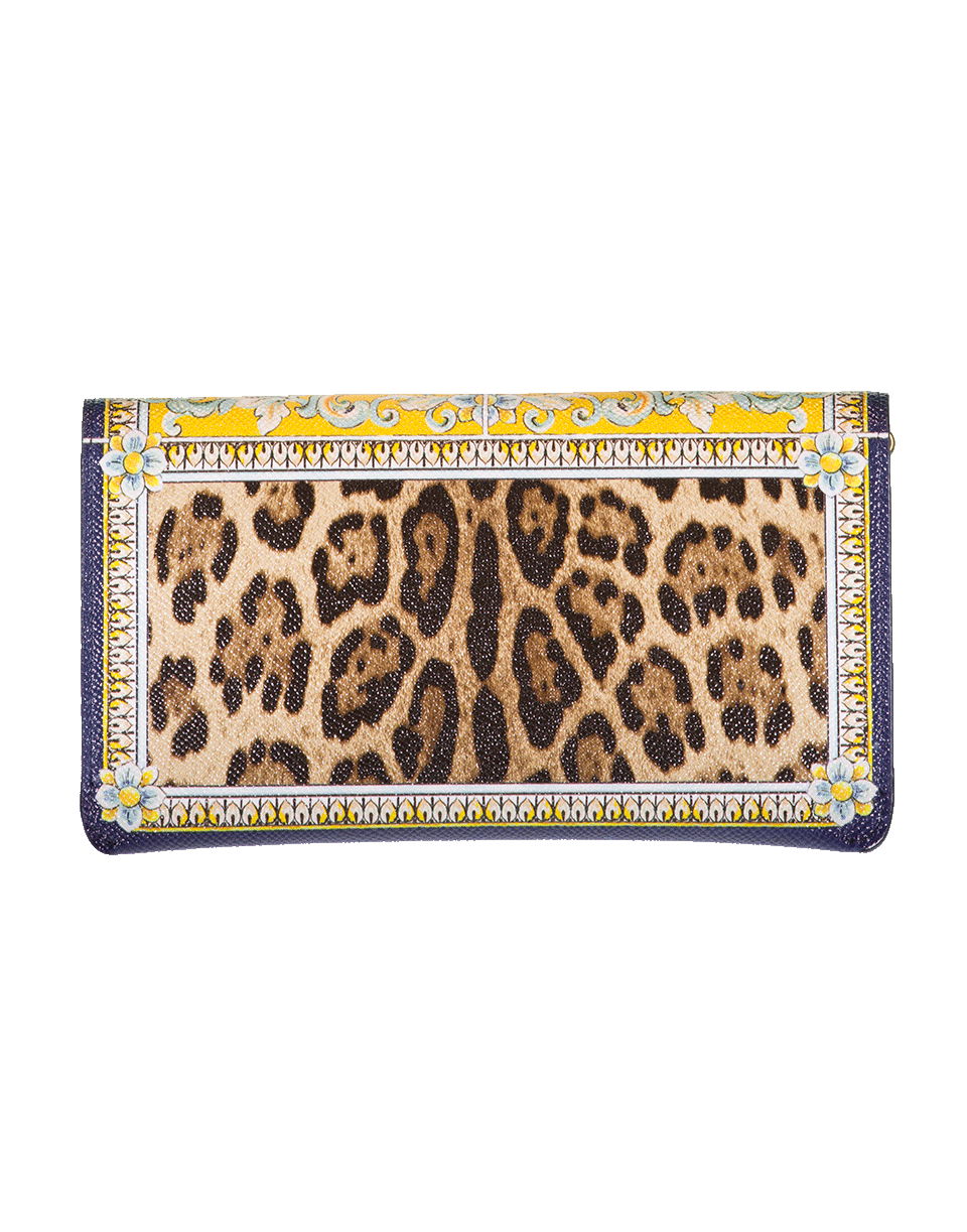 DOLCE & GABBANA-Maiolica And Leopard Print Wallet-MAIOLICA